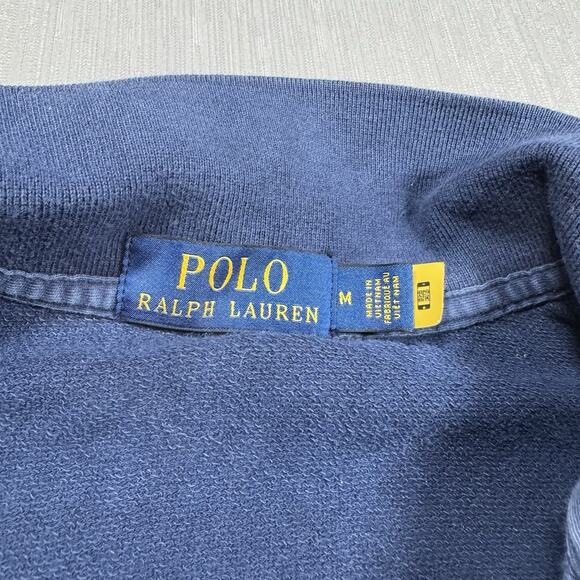 Polo Ralph Lauren Custom Fit Spa Terry Polo Shirt Newport Navy M - Picture 7 of 11